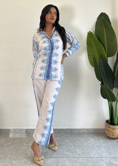 Trendy printed Raymond cotton co-ord set for women - kharidari