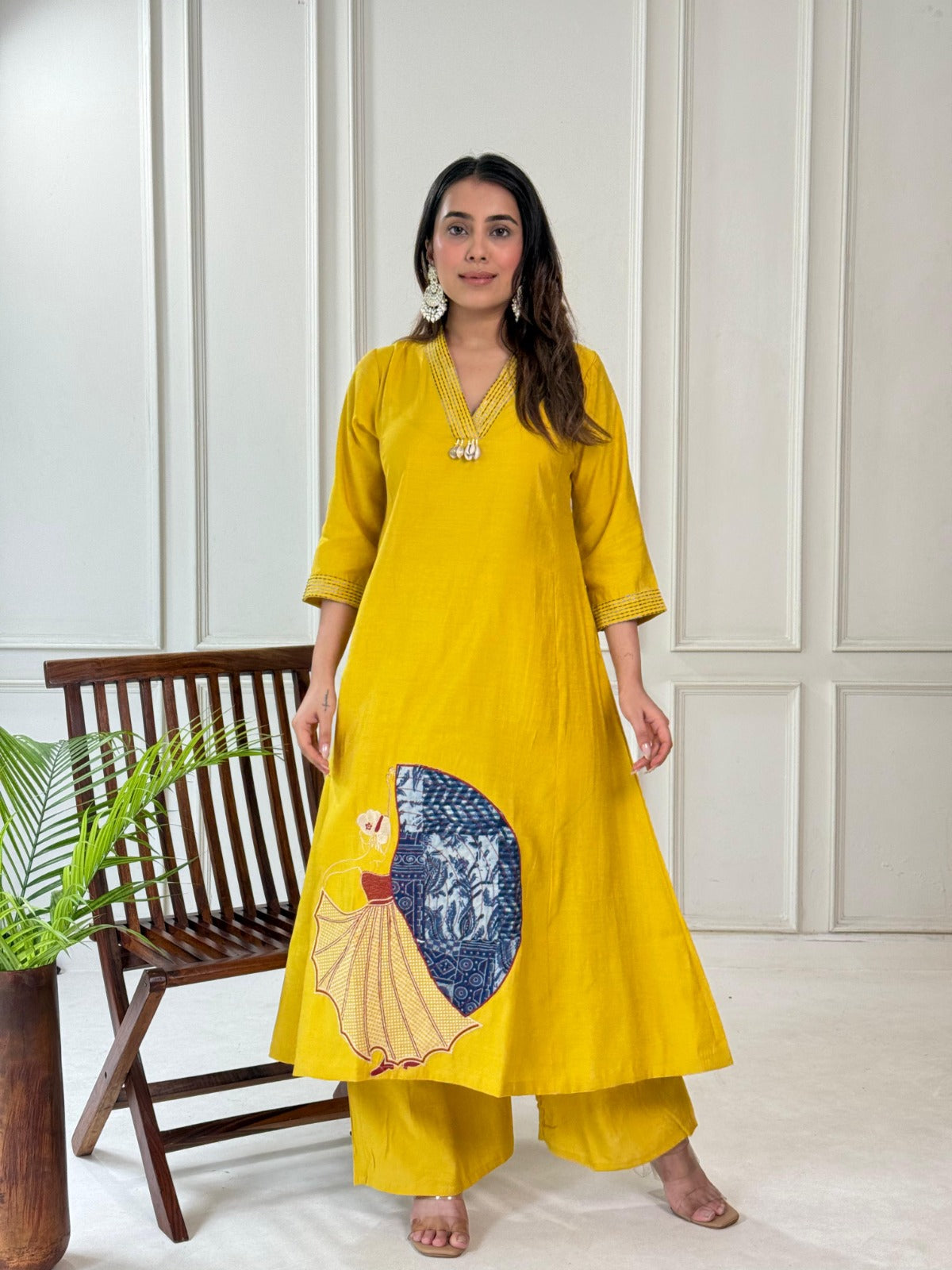 Trendy Roman Silk Embroidered Kurta Set for Festive & Party Wear