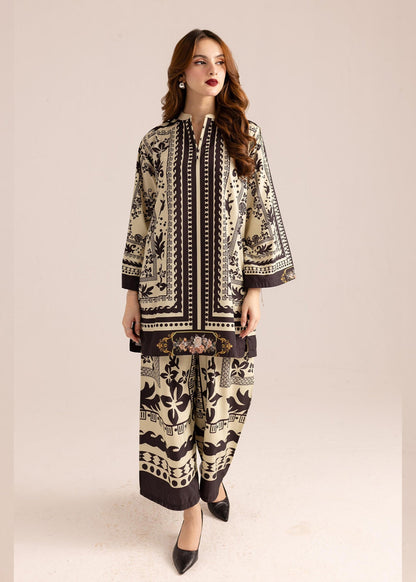 Unique Black and white Printed Co-ord Set D6071 - kharidari