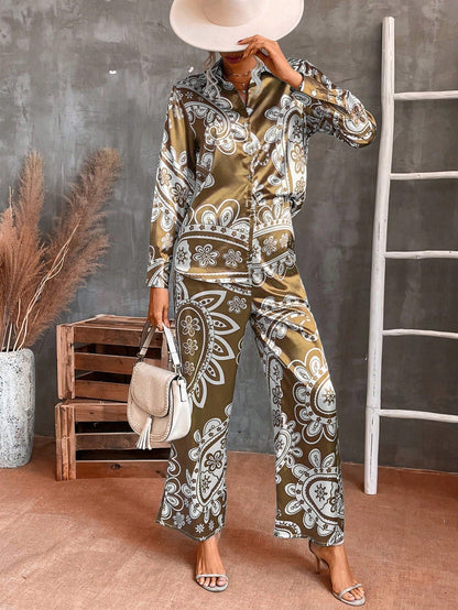 Unique Paisley Print Co-Ord Set D-01137