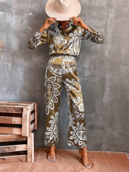 Unique Paisley Print Co-Ord Set D-01137