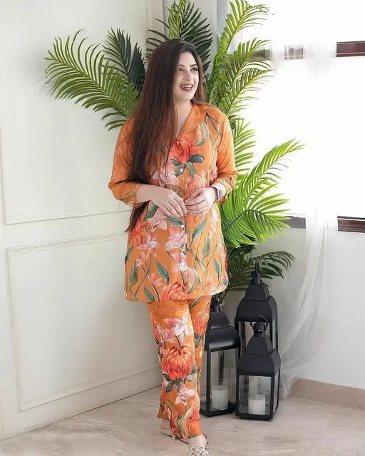 Trendy Flower Printed Co-ord set