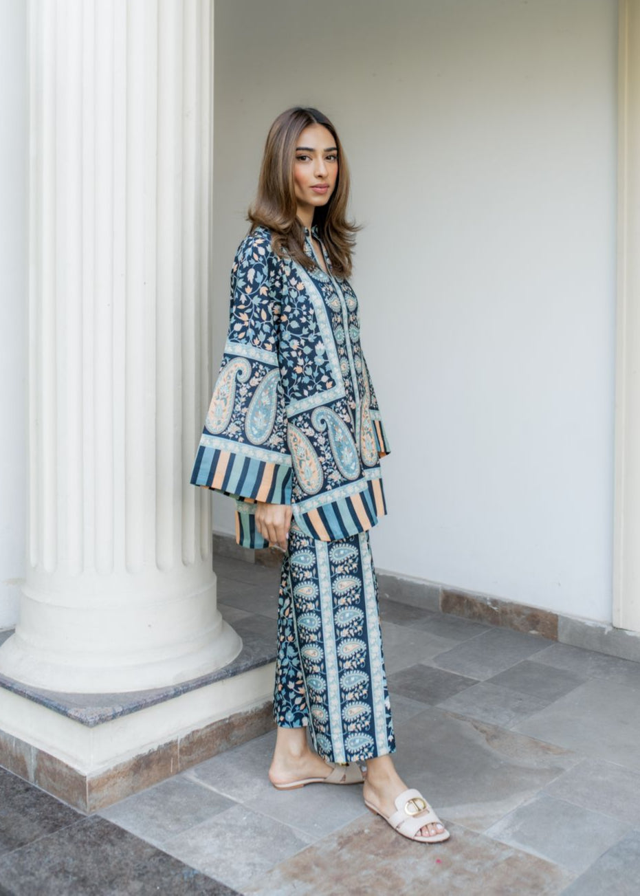 Vibe Check Printed Co-ord Set D6196  Slay in Style - kharidari