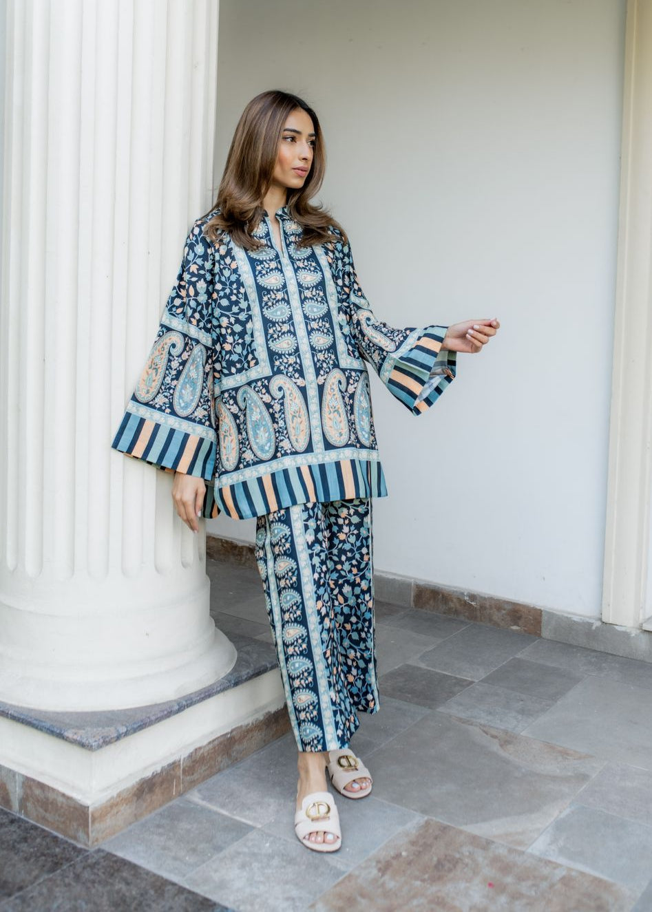 Vibe Check Printed Co-ord Set D6196  Slay in Style - kharidari