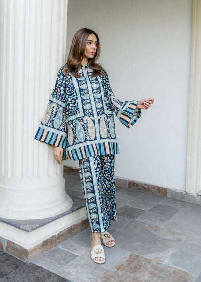 Vibe Check Printed Co-ord Set D6196  Slay in Style - kharidari