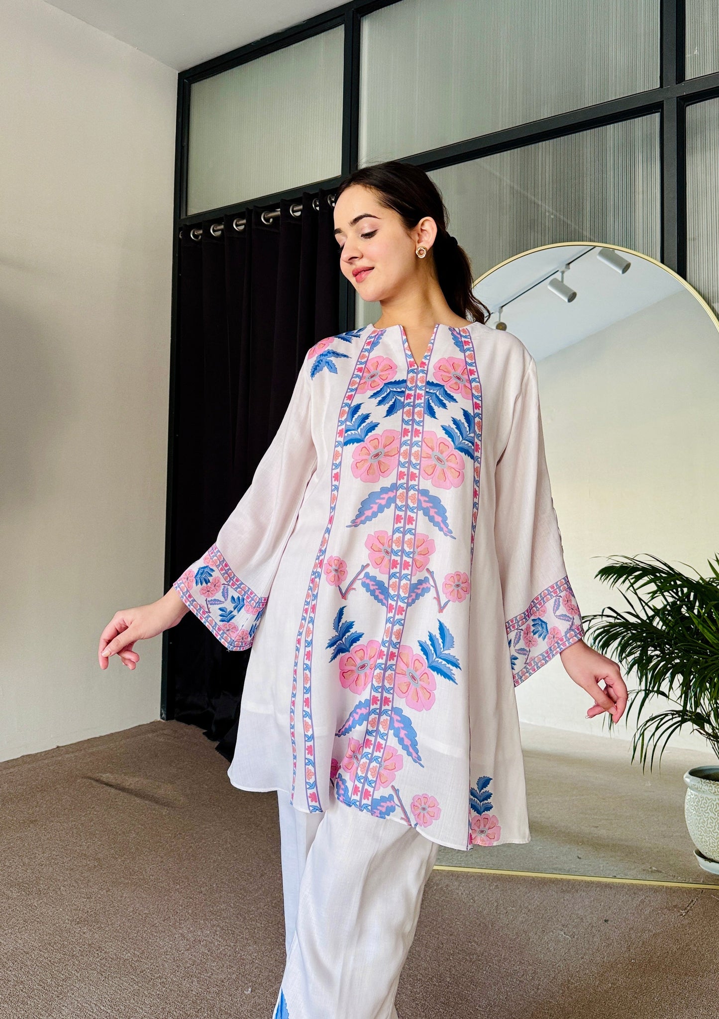 Vibrant Vibes Printed Co-ord Set D6188 - kharidari