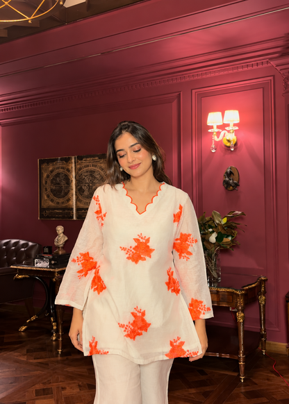 Women’s Embroidered Roman Silk Co-Ord Set D6370